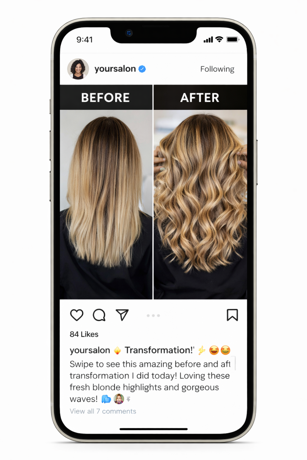 MostlyPostly published Instagram post on phone